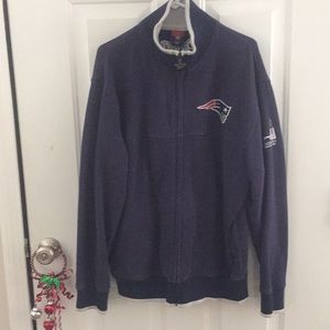 Reebok Patriots Full Zip Sweatshirt Size Large